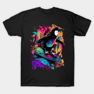 Penguin Skateboarding T-Shirt